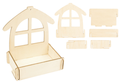 mangeoir maisonnette - Nichoirs en bois - 10doigts.fr