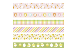 Masking tape "Pâques" - 6 rouleaux - Accessoires décoratifs de Pâques – 10doigts.fr
