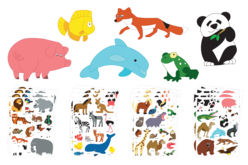 maxi kit de gommettes animaux - Gommettes Animaux - 10doigts.fr