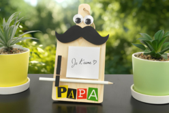 Mémo moustache - Silhouettes en bois - 10doigts.fr - 2