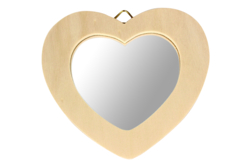 Miroir coeur en bois - Miroirs en bois – 10doigts.fr