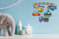 mobile à suspendre véhicules - Supports de Coloriages - 10doigts.fr - 2