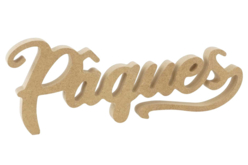 Mot "Pâques" en bois à poser - Supports de Pâques à décorer – 10doigts.fr