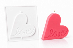 Moule thermoformé cœur "LOVE"  - Moules et pots pour bougies - 10doigts.fr - 2