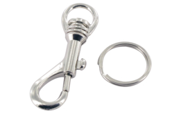 mousqueton argenté et anneau - Porte-clés - 10doigts.fr