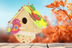 Nichoir décoratif pour l'automne - Nichoirs en bois - 10doigts.fr