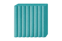 PAIN FIMO TURQUOISE PAILLETTES - Pâtes Fimo Effect - 10doigts.fr