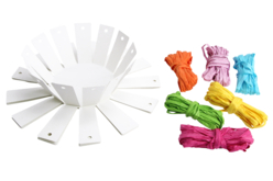 paniers en carte forte à tisser - Kits créatifs Pâques - 10doigts.fr