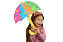 parapluie à colorier - Formes et dessins à colorier - 10doigts.fr - 2