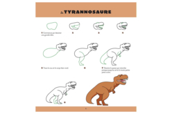 pas à pas dessins dinosaures - Livres de coloriage et dessins - 10doigts.fr