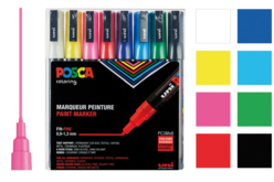 PC3M Posca 8 feutres - Feutres pointes fines - 10doigts.fr