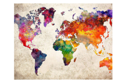 peinture numéro carte du monde - Peinture aux numéros - 10doigts.fr