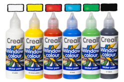 Peinture "Window Color" - 6 couleurs de base + cadeau - Peinture pour fenêtres Window Color - 10doigts.fr