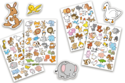 petits animaux stickers - Gommettes Animaux - 10doigts.fr