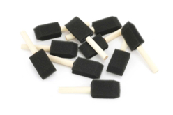 Petits pinceaux mousse économiques - 10 pinceaux - Tampons mousse, éponges - 10doigts.fr