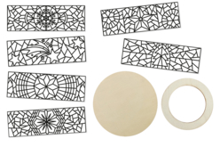 Photophores de Noël, effet vitrail - - Photophores Noël - 10doigts.fr