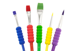 pinceaux manche ergonomique - Pinceaux poils synthétiques - 10doigts.fr - 2