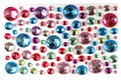 Planche strass multicolores - Strass - 10doigts.fr