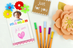 Planchette mémo fête des mères - Fleurs et feuilles décoratives - 10doigts.fr