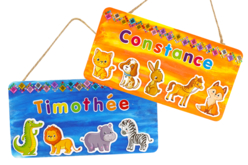 Plaque de porte personnalisée pour chambre d'enfant - Strass autocollants - 10doigts.fr - 2