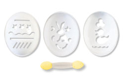 Pochoirs pour oeuf plastique - Accessoires décoratifs de Pâques - 10doigts.fr - 2