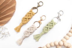 porte clés macramé - Fils pour macramé - 10doigts.fr - 2