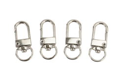 porte clés mousquetons argentés - Clips et mousquetons : les finitions pour vos accessoires DIY - 10doigts.fr