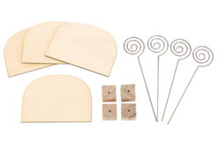 Porte-photos en bois maman papa - Kits fête des parents - 10doigts.fr