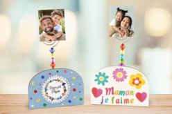 Porte-photos en bois - Set de 4 - Kits fête des parents - 10doigts.fr