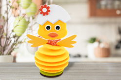 Poussins rigolos en feutrine - 6 poussins - Kits créatifs Pâques - 10doigts.fr