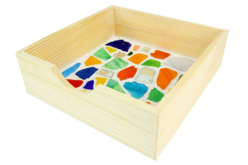 range courrier bois mosaiques - Objets bois pour la cuisine - 10doigts.fr