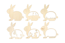 Scène de Pâques en bois - Supports de Pâques à décorer - 10doigts.fr - 2