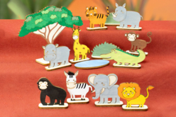 scène en bois la jungle - Jeux et Jouets en bois - 10doigts.fr