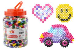 seau de 2000 maxi perles à repasser - Perles à repasser 1 cm - 10doigts.fr