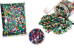Sequins paillettes multicolore - Couleurs assorties - Paillettes à piquer – 10doigts.fr