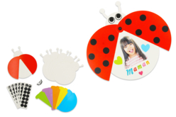 Set de 6 cartes coccinelles mobiles - couleurs assorties - Kits clés en main - 10doigts.fr
