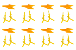 Set de 8 becs et pattes de poussin à planter - Yeux mobiles - 10doigts.fr