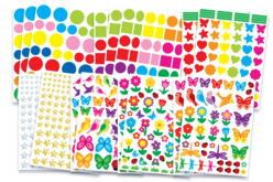Set géant de 2600 gommettes - Gommettes formes assorties - 10doigts.fr - 2