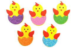 Stickers Paques caoutchouc - Stickers en mousse - 10doigts.fr