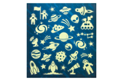 stickers phosphorescents espace - Gommettes Phosphorescentes - 10doigts.fr