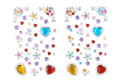 Strass Adhésif Coeurs Pétales Carrés - Décorations coeurs - 10doigts.fr
