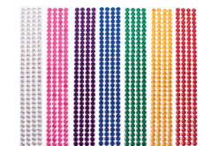 strass adhésifs colorés en bandes - Strass autocollants - 10doigts.fr