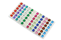 strass ronds colorés - Strass autocollants - 10doigts.fr