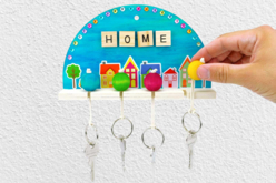 support mural porte-clé - Objets bois pour la maison - 10doigts.fr