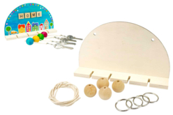 support mural pour clé en bois - Objets bois pour la maison - 10doigts.fr