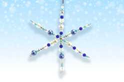 suspension flocon givré en perle - Kits clés en main - 10doigts.fr