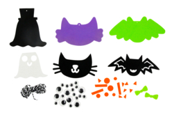 suspensions halloween colorées - Kits créatifs Halloween - 10doigts.fr