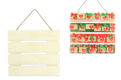 Tableau palette en bois naturel - Plaque de porte - 10doigts.fr