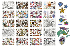 tatouages temporaires - Maquillage de fêtes - 10doigts.fr