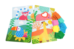 tbleaux gommettes animaux de la jungle - Kits créatifs avec gommettes : le plein d’idées pour les petits artistes - 10doigts.fr - 2